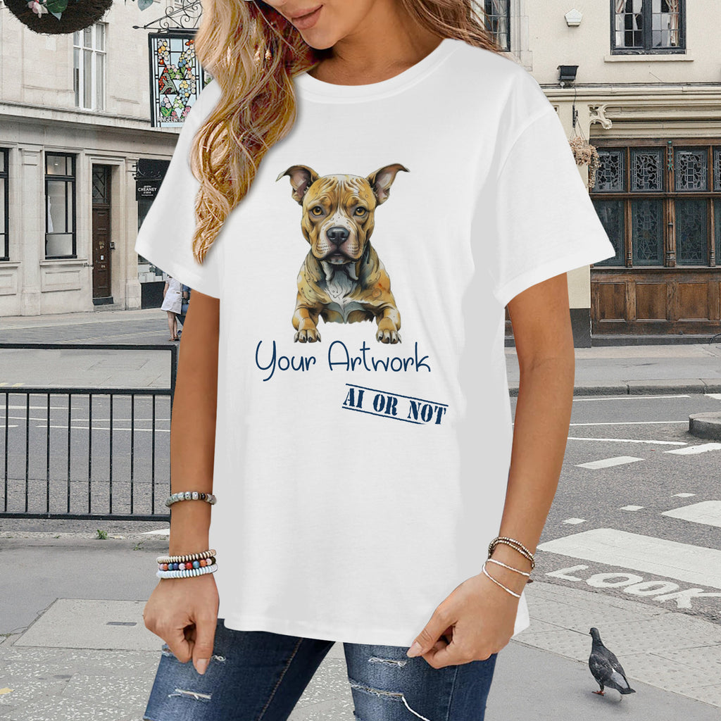 Custom Artwork T‑Shirt — Print Your Own Design on Women's T-Shirt